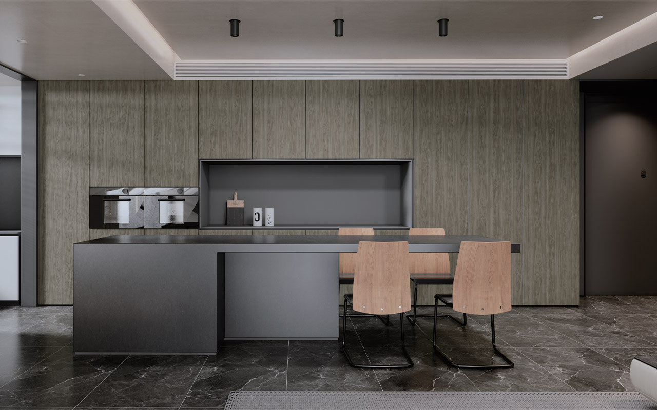 苏亚胡桃生态板-板材全屋定制案例