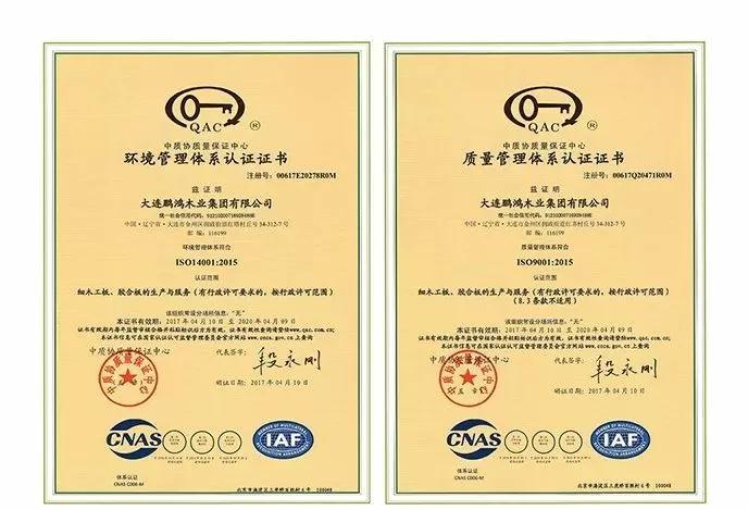 NG电子游戏板材质量治理系统认证